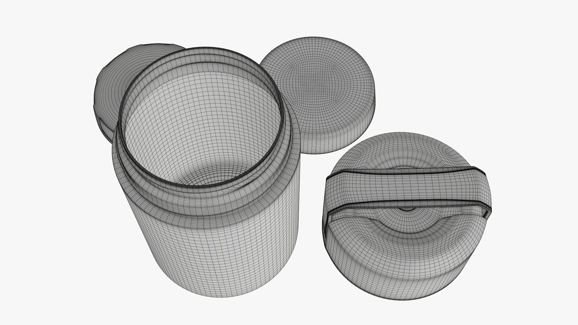 Thermos vacuum flask bottle 05 3D model_8