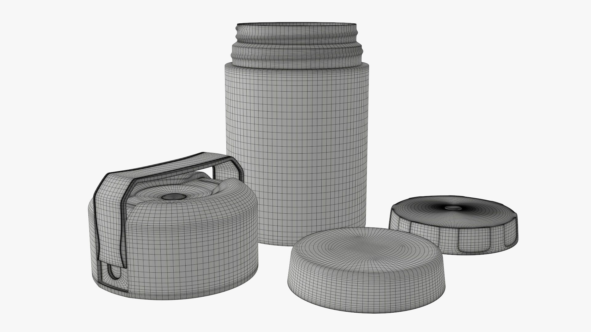 Thermos vacuum flask bottle 05 3D model_6