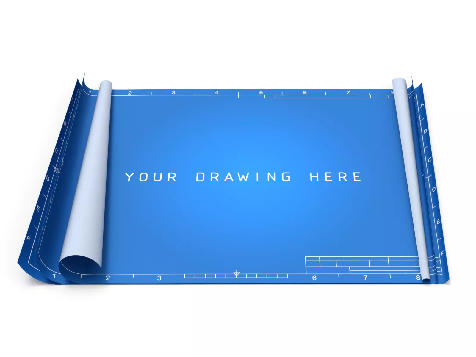 Empty Blueprint 3D model_0