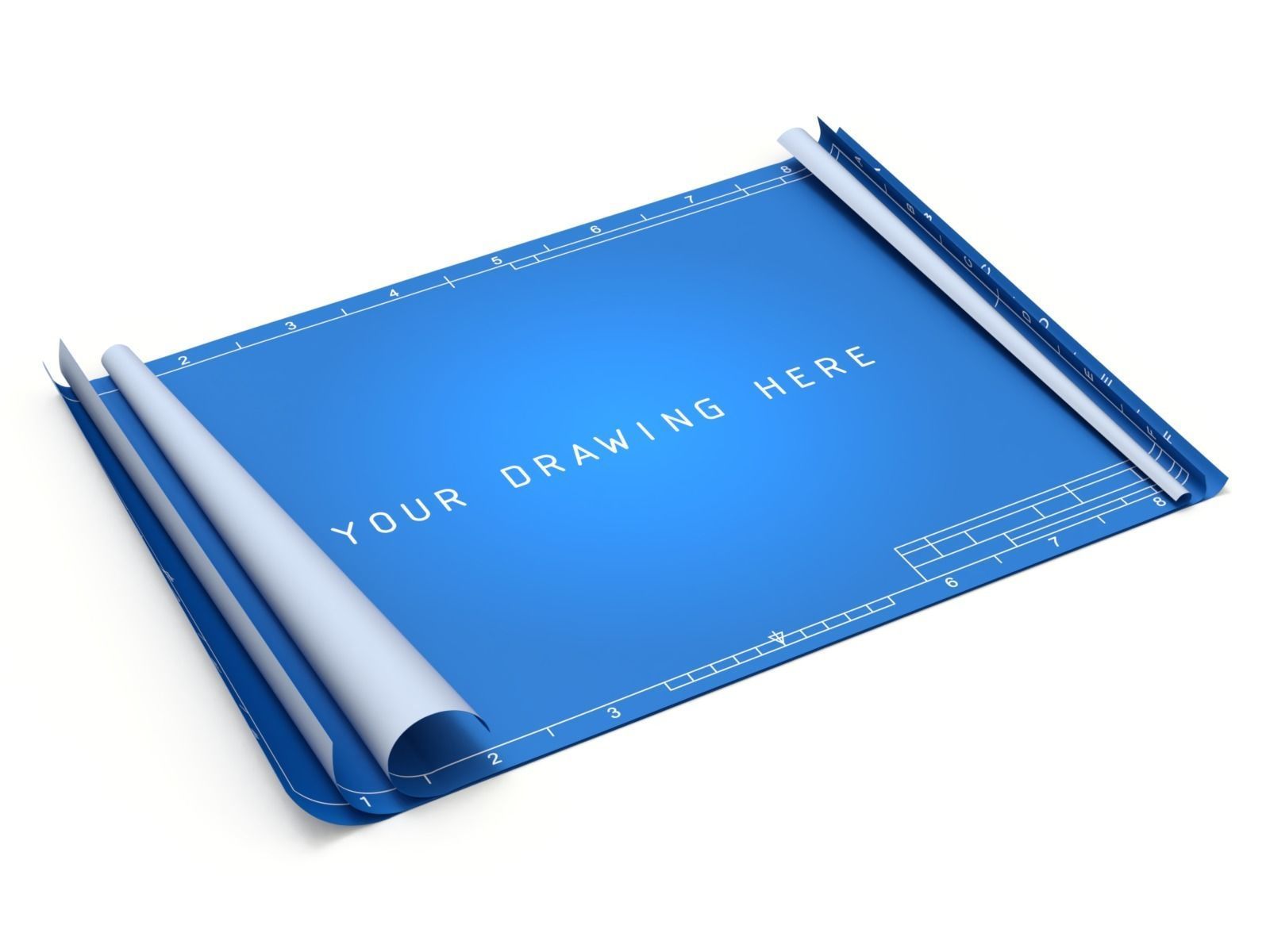 Empty Blueprint 3D model_1