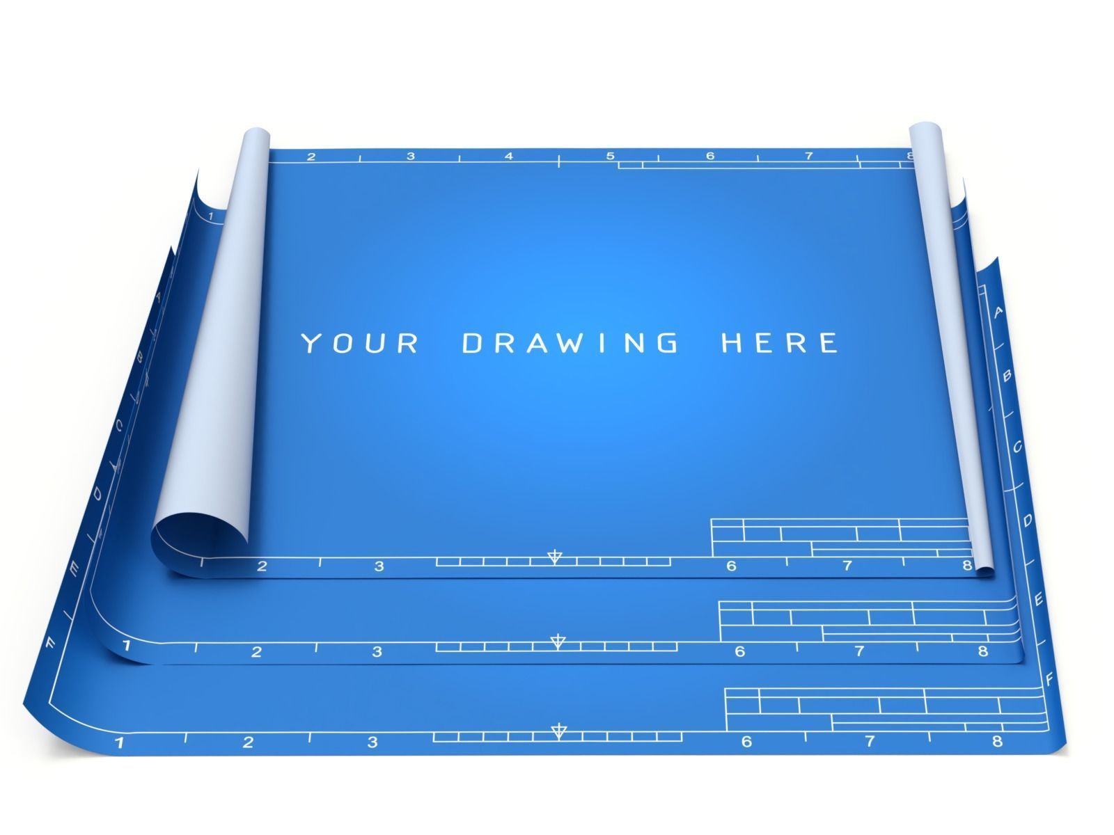 Empty Blueprint 3D model_2