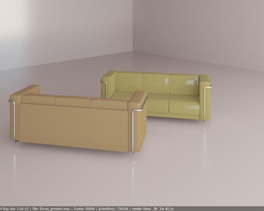 Beige sofa 3D model_1
