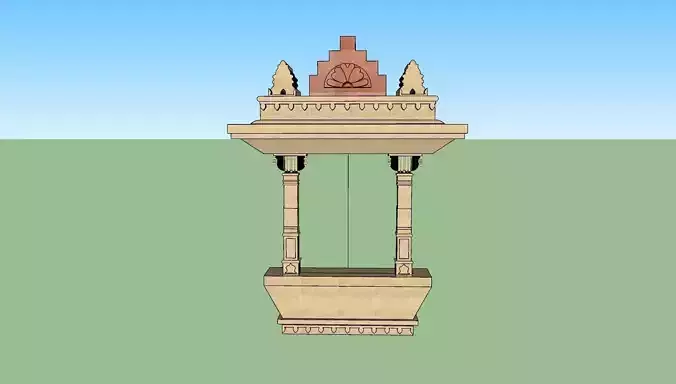 indian jodhpuri stone jharokha 3d modal  Low-poly 3D model