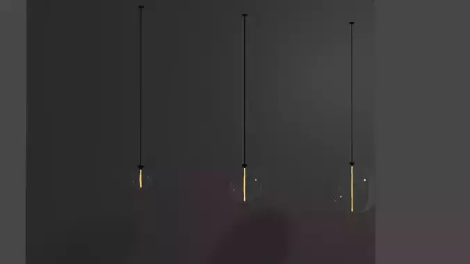 Glass Globe Pendant Lighting - Transparent