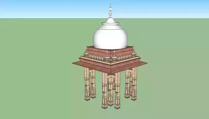 indian jodhpuri stone chatri 3d modal Low-poly 3D model