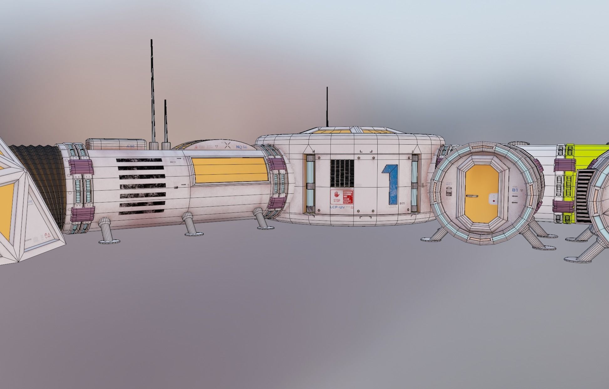 Space Mars Colony Scene 8K Textures and UnrealEngine Scene Low-poly 3D model_24