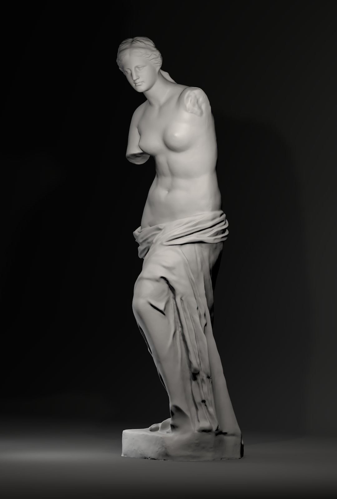 Venus de Milo - Aphrodite - ancient Greek statue 3D model_4