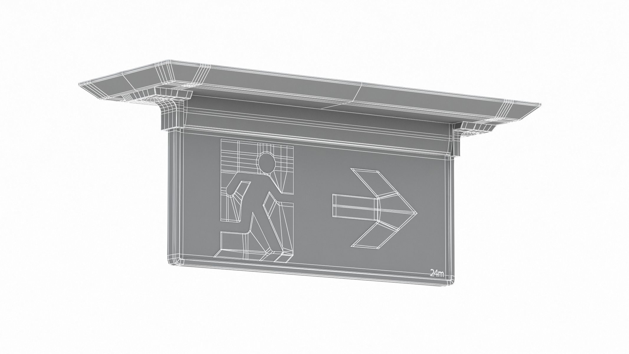 Exit Sign 3D model_6