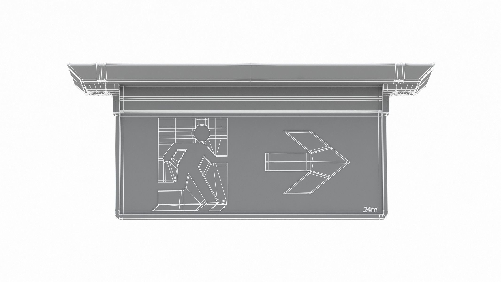 Exit Sign 3D model_5