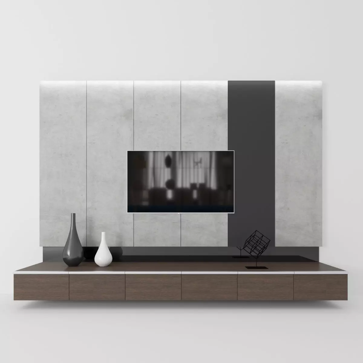 Simple Modern TV Unit 1 3D model