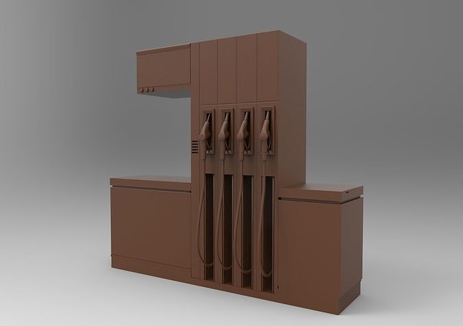 Gas Station 3D print model