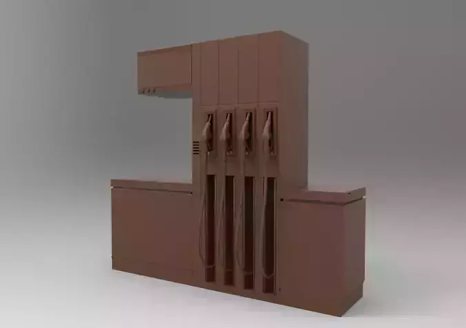 Gas Station 3D print model