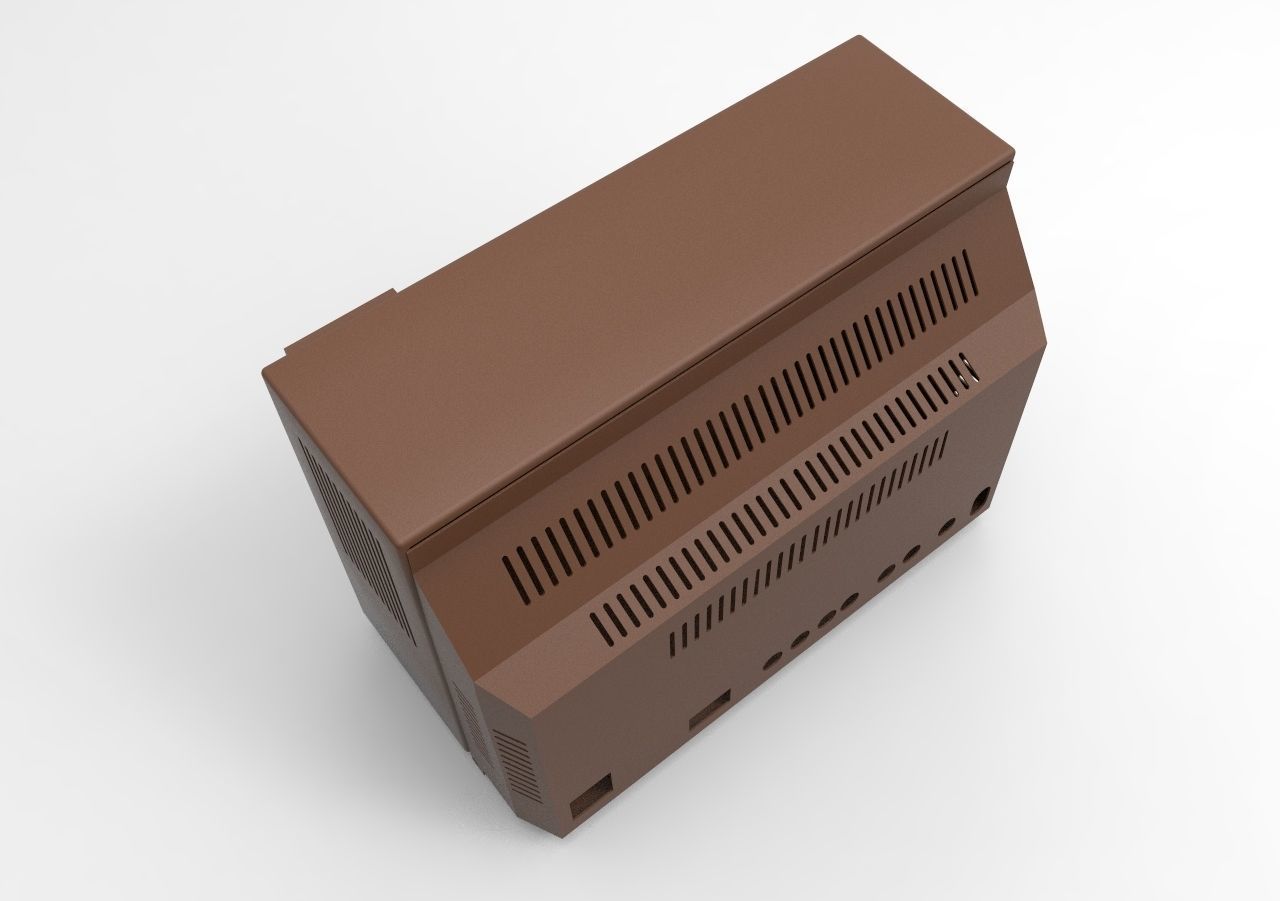 retro color TV 3D print model_6