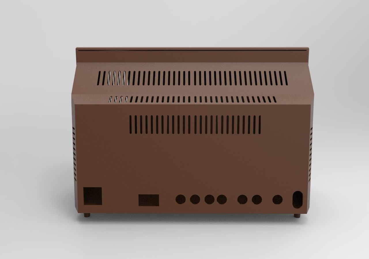 retro color TV 3D print model_5