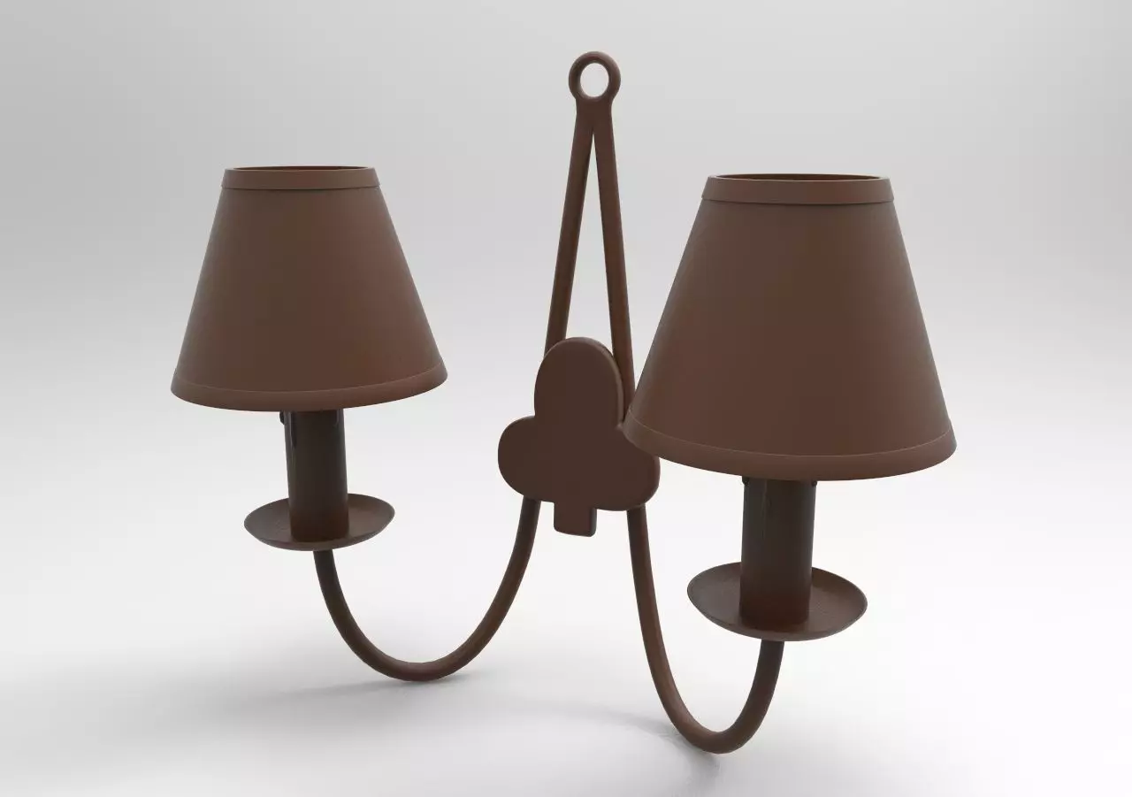 chandelier bronze wall sconce 3D print model