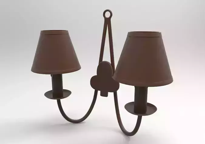 chandelier bronze wall sconce 3D print model