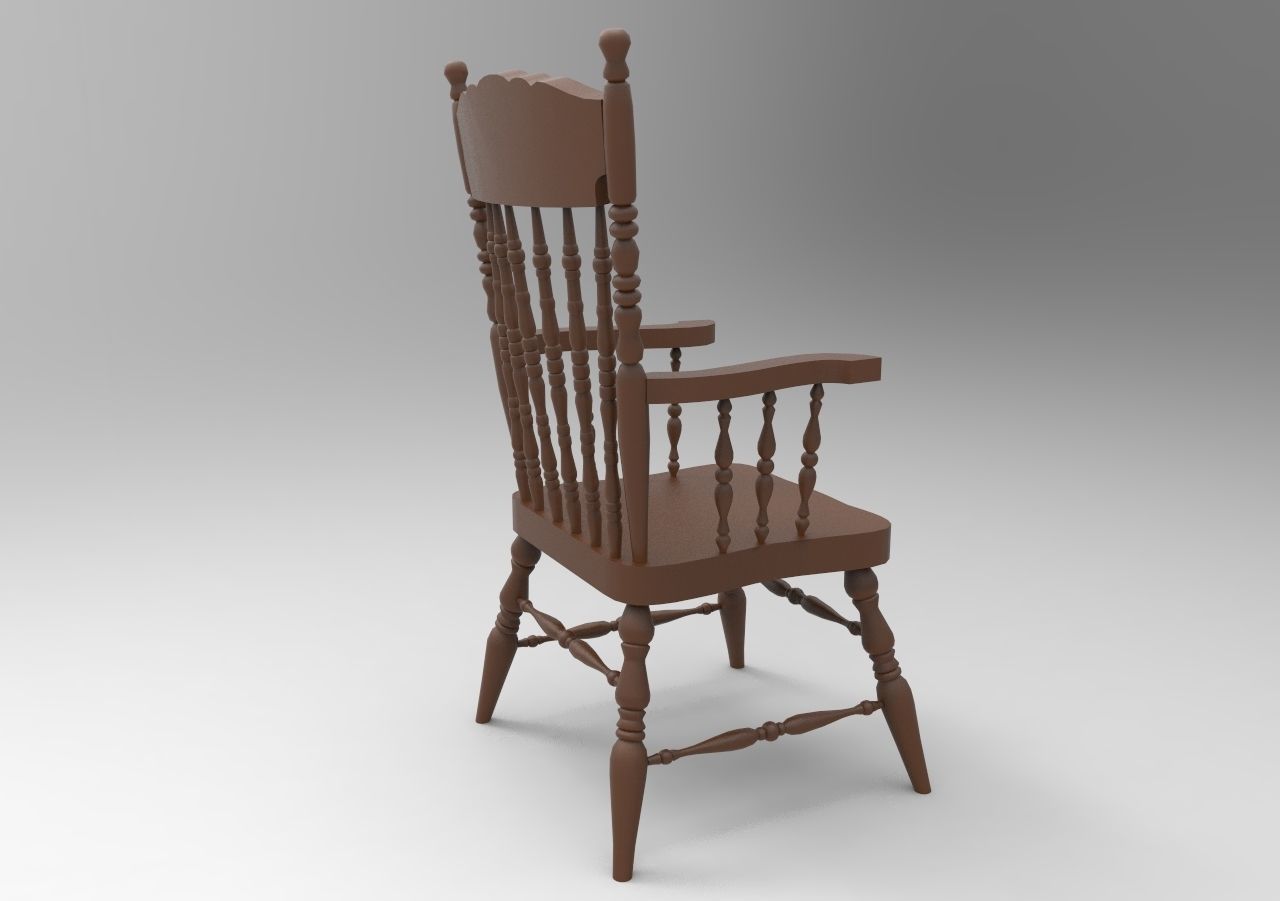 Chair 019 3D print model_3