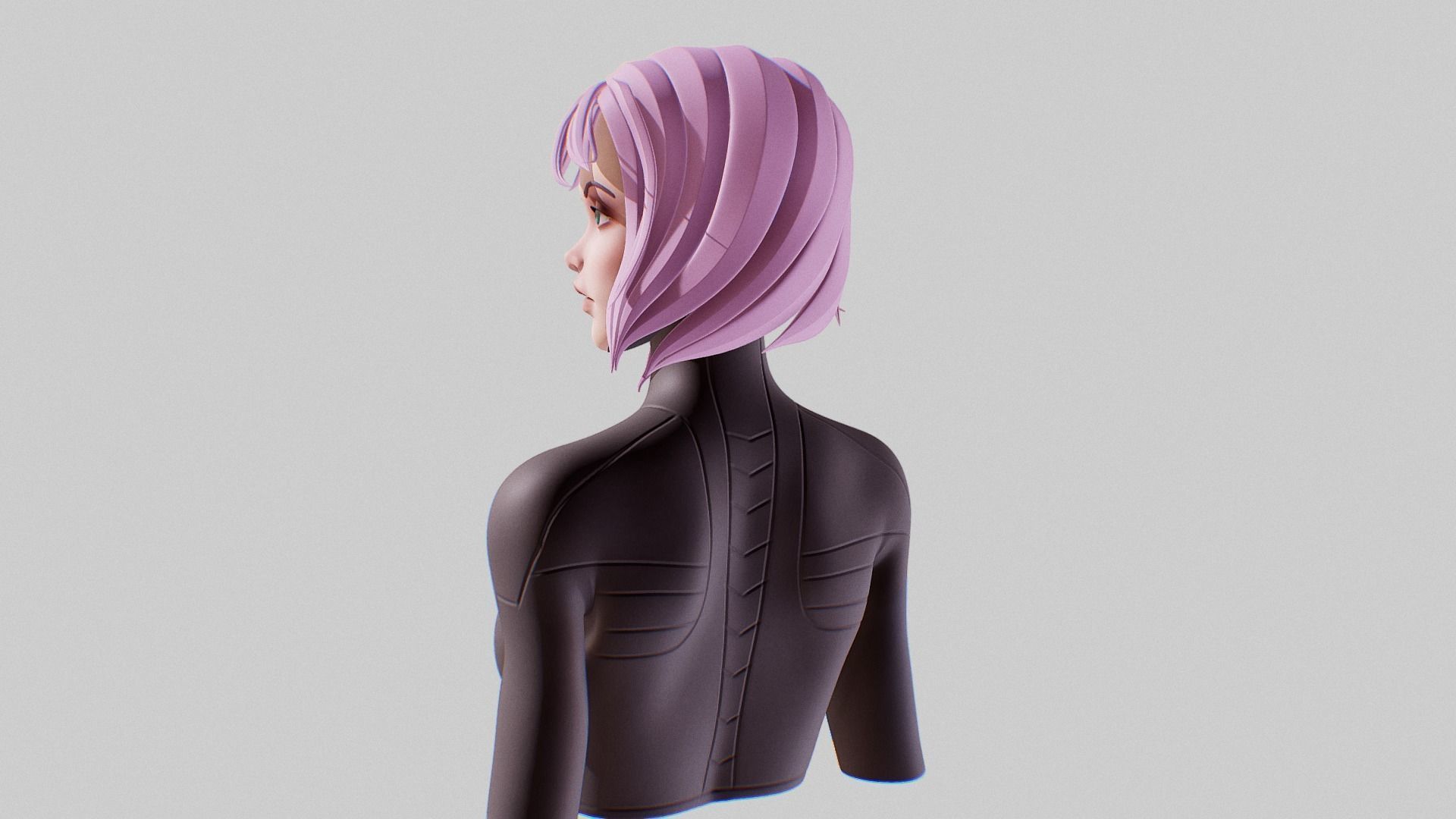 Android Girl Sculpt 3D model_5