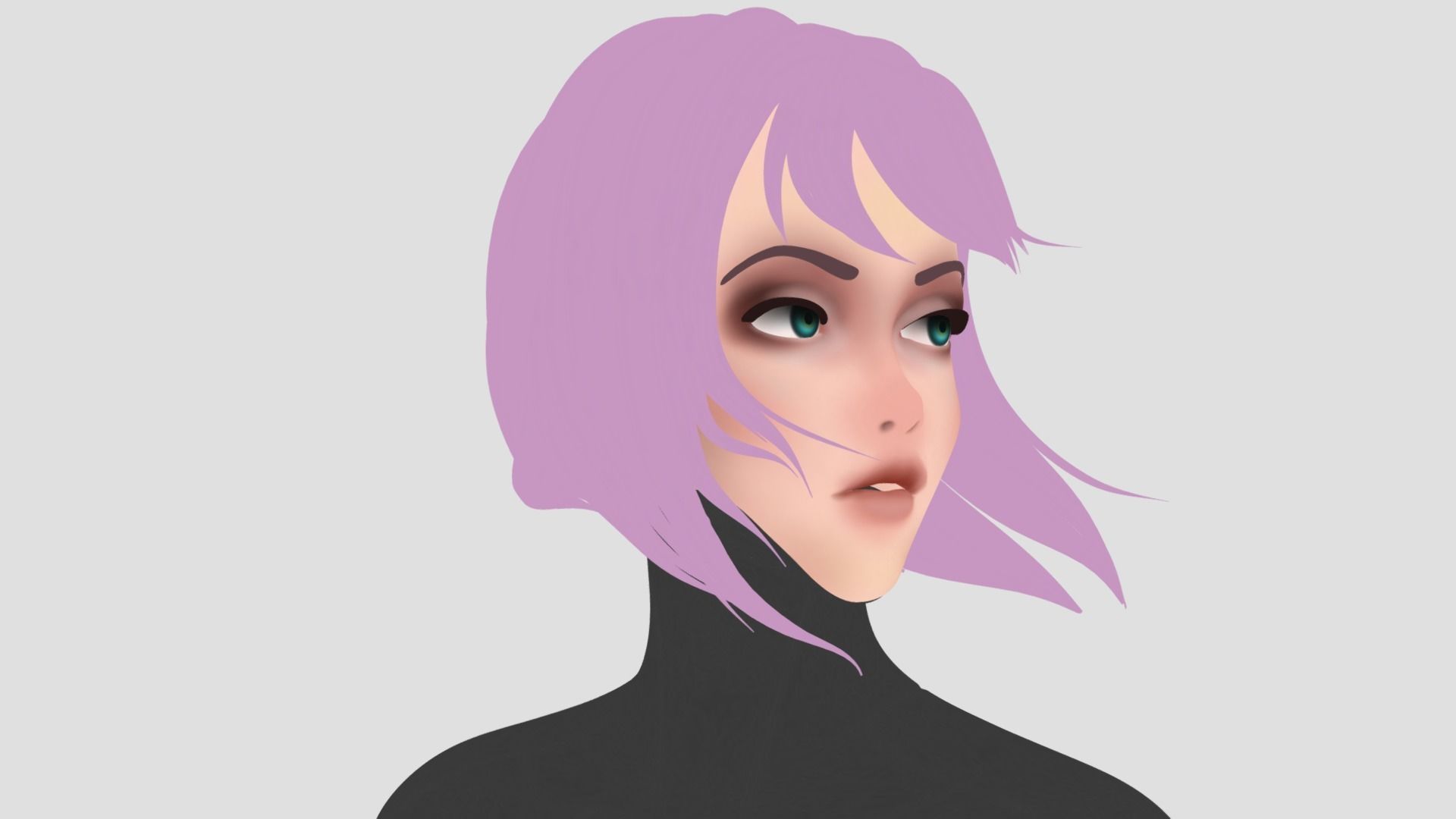 Android Girl Sculpt 3D model_9