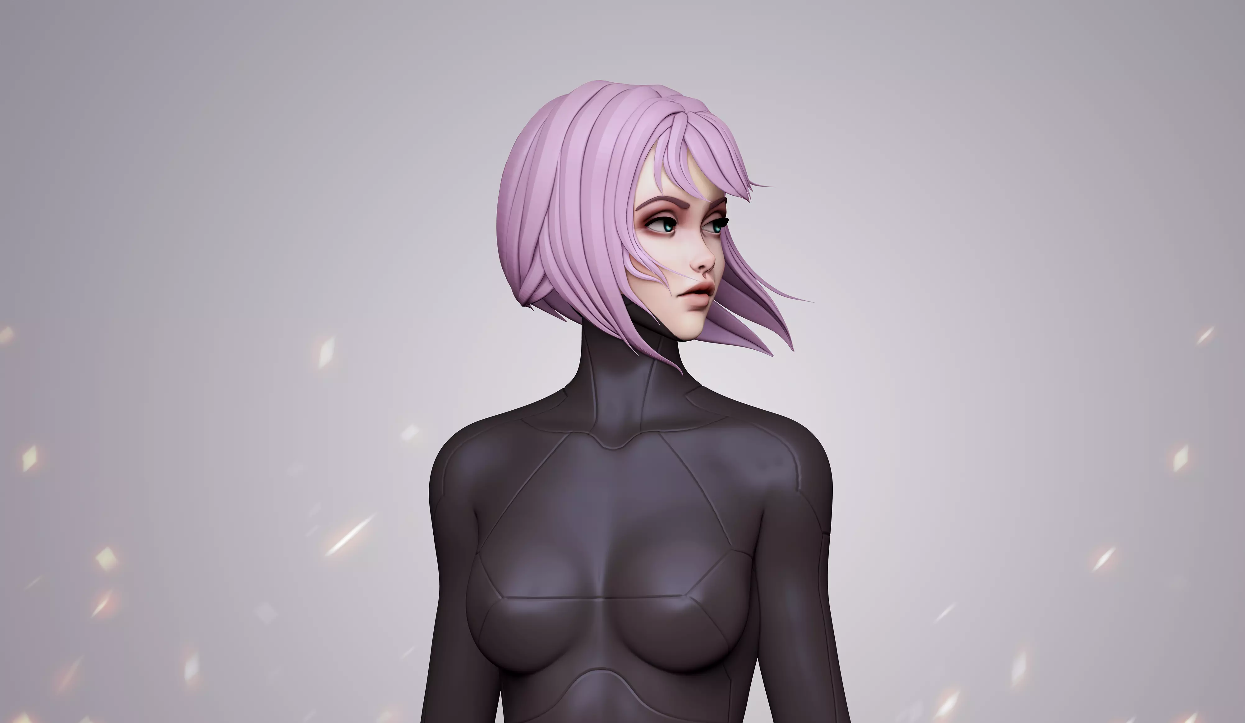 Android Girl Sculpt 3D model_0