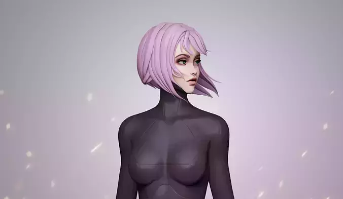 Android Girl Sculpt 3D model