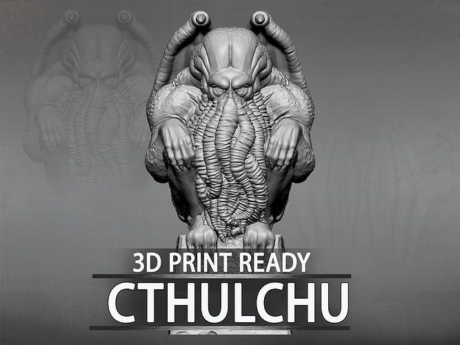 Cthulhu statue ready 3D model