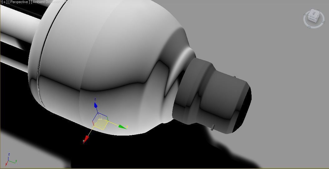 Compact Fluorescent CFL Bulb Style  3D mode  Low-poly 3D model_7