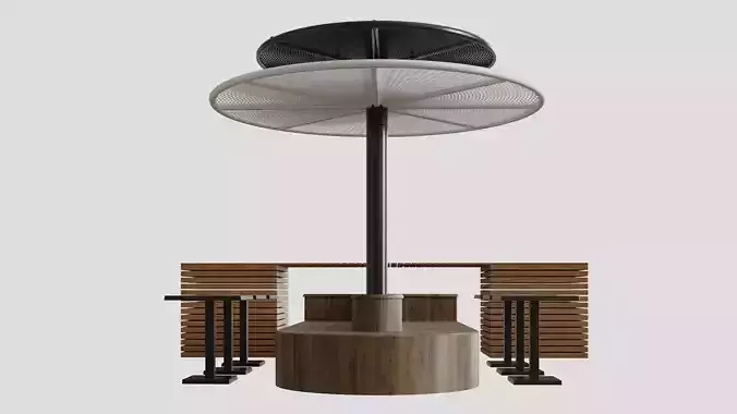 Food Court 3D model