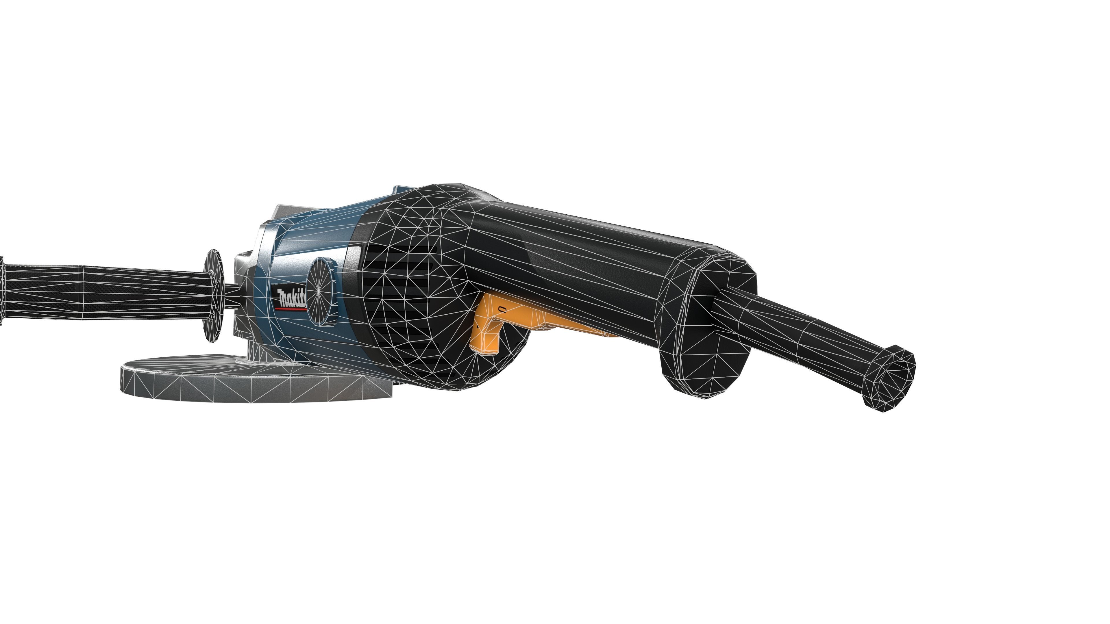 Angle Grinder  Makita Clean Low-poly 3D model_7