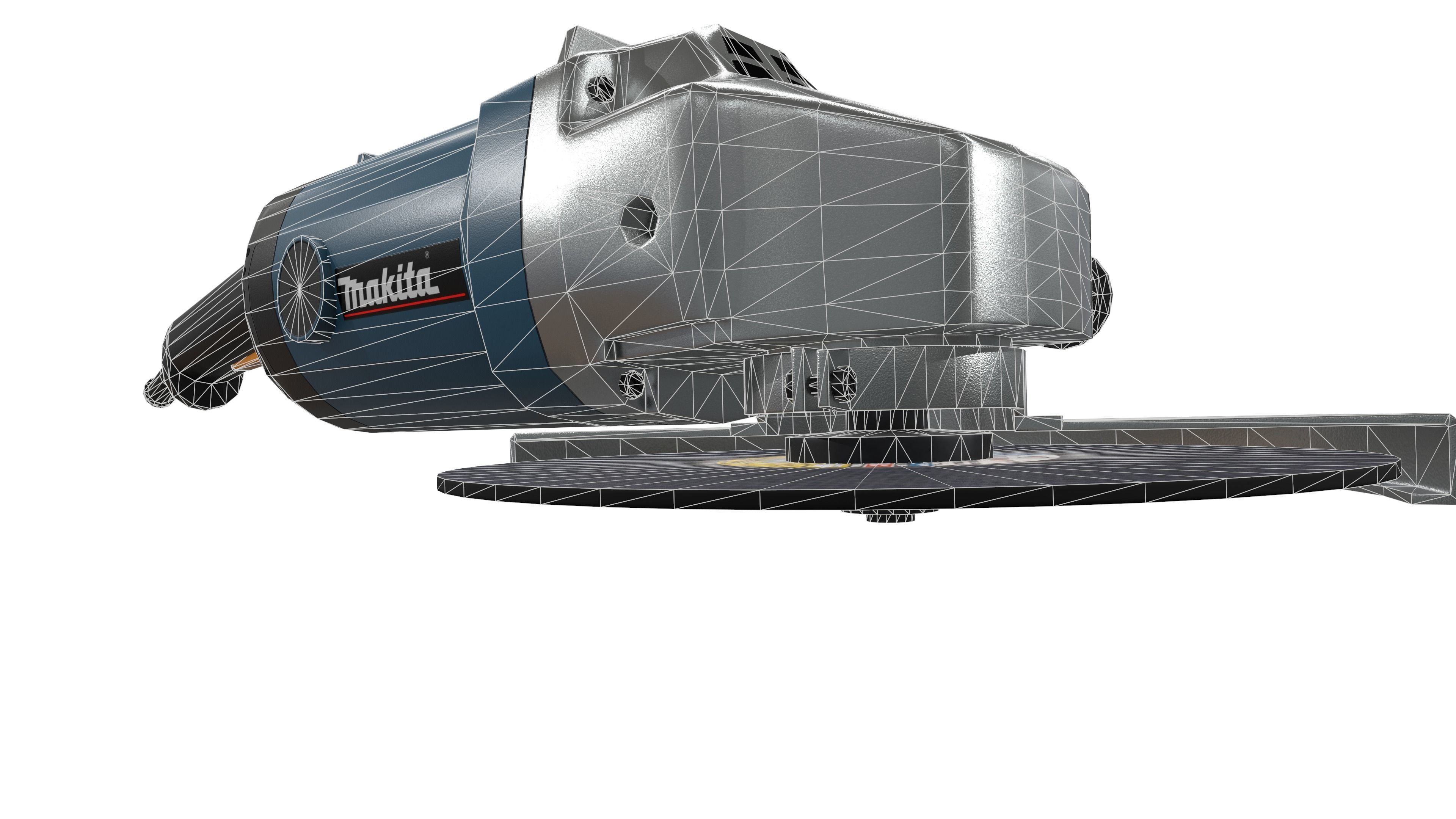 Angle Grinder  Makita Clean Low-poly 3D model_9
