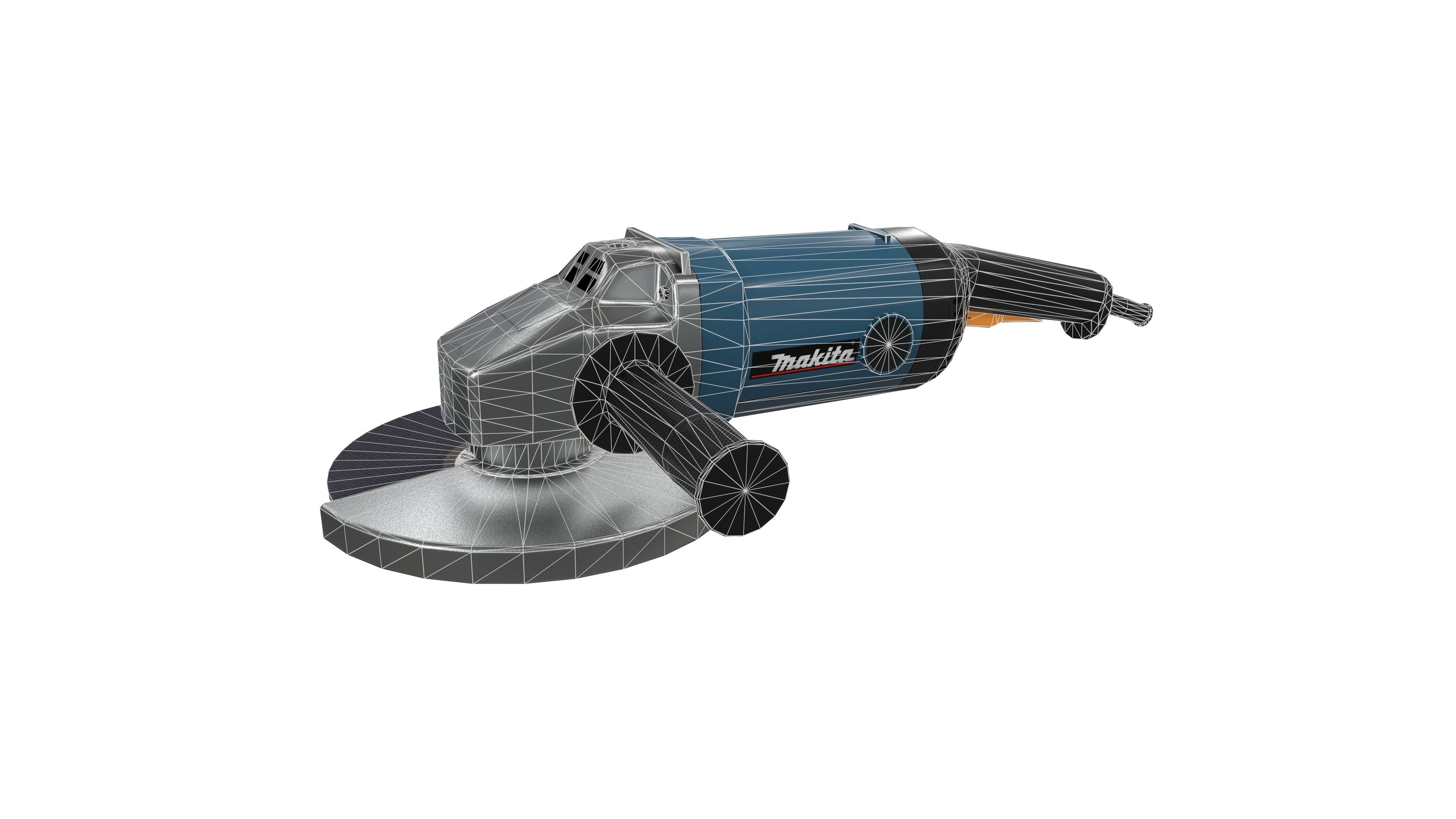 Angle Grinder  Makita Clean Low-poly 3D model_5