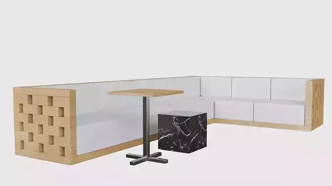 Food Court 3D model