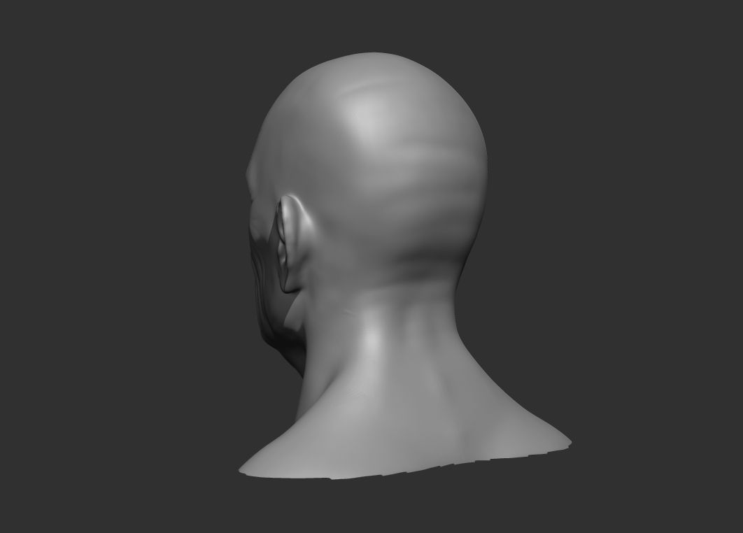 Old Male Head Realistic Base Mesh 3D Model 3D model_8