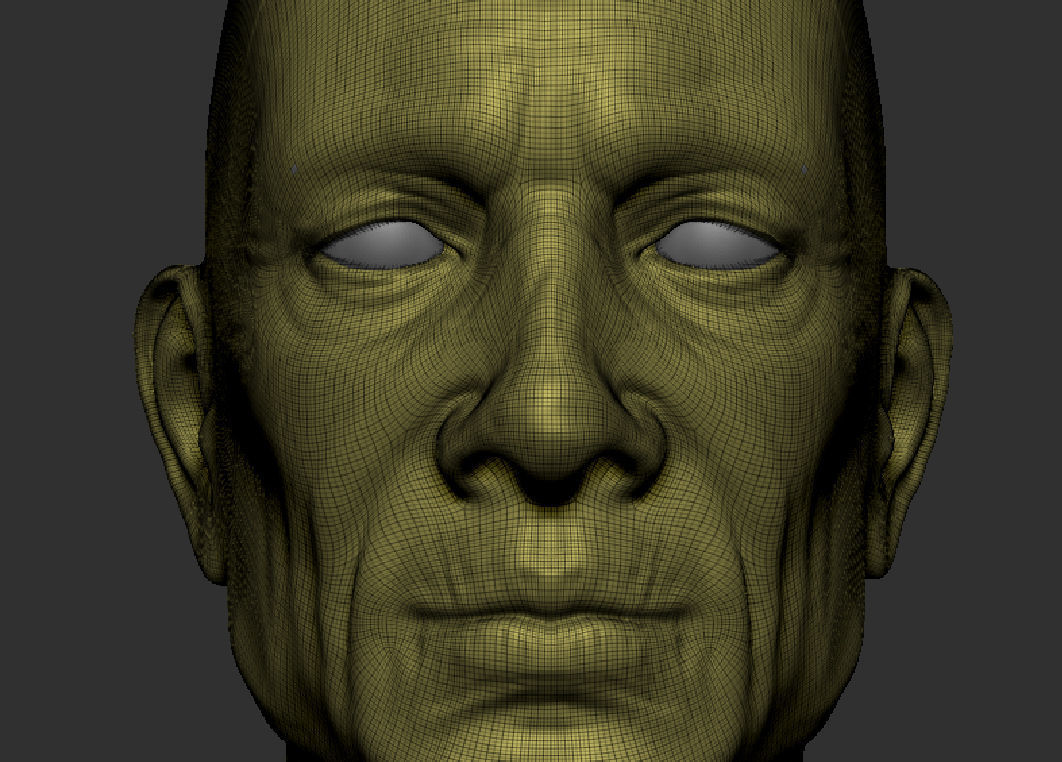 Old Male Head Realistic Base Mesh 3D Model 3D model_6