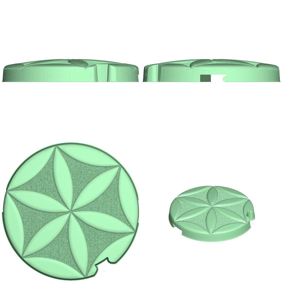 Gift Box Wooden with 5 different covers 3D model_5