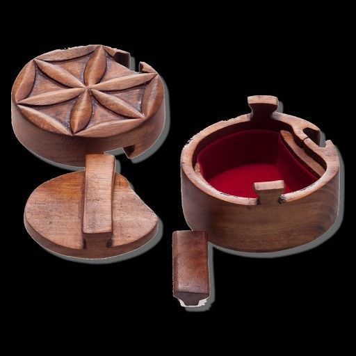 Gift Box Wooden with 5 different covers 3D model_1