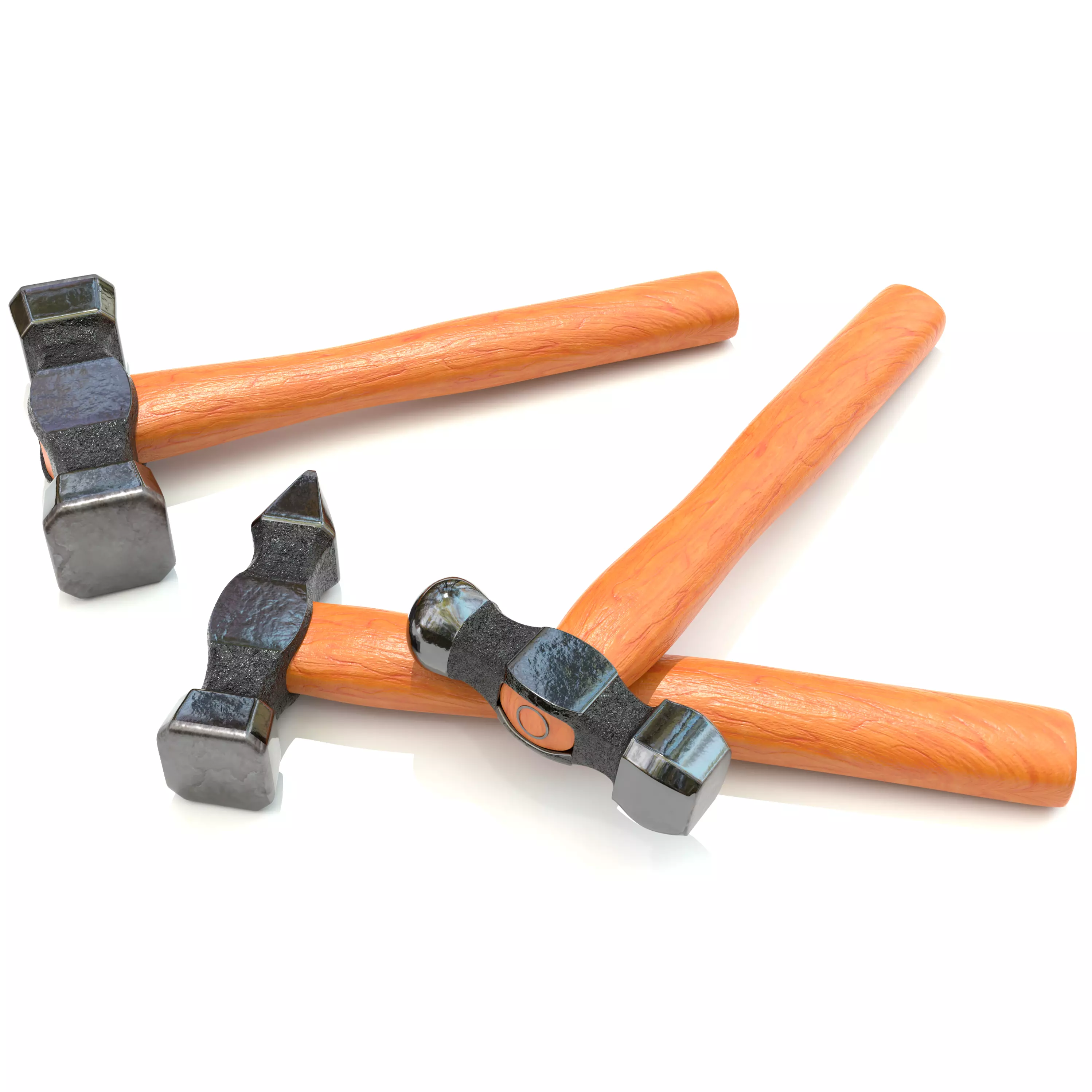 Forging hammer pack Low-poly 3D model_0