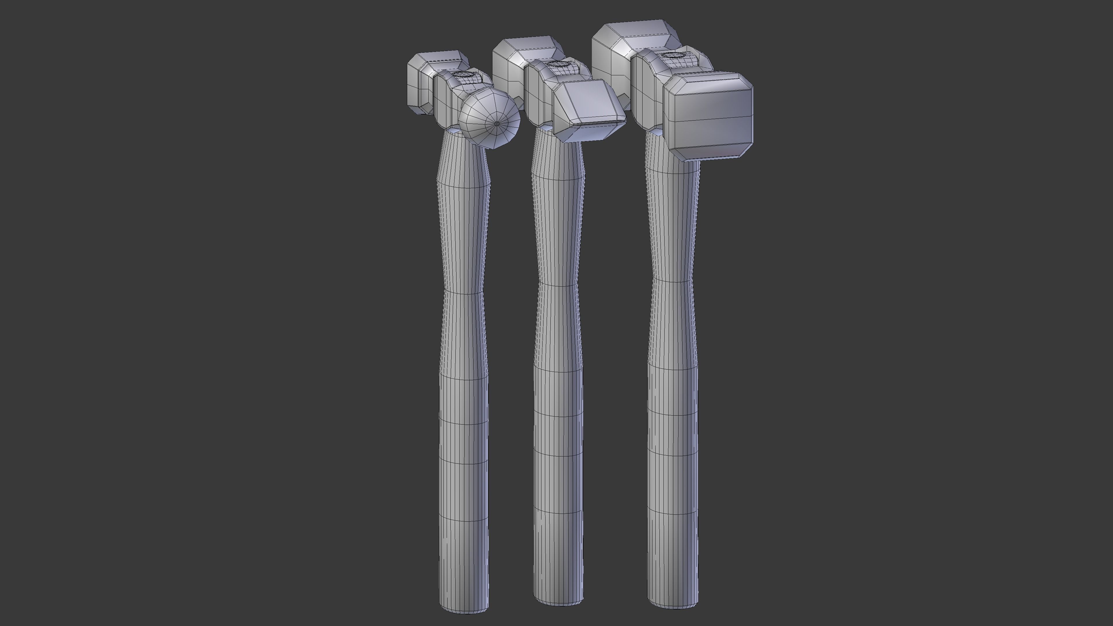 Forging hammer pack Low-poly 3D model_18
