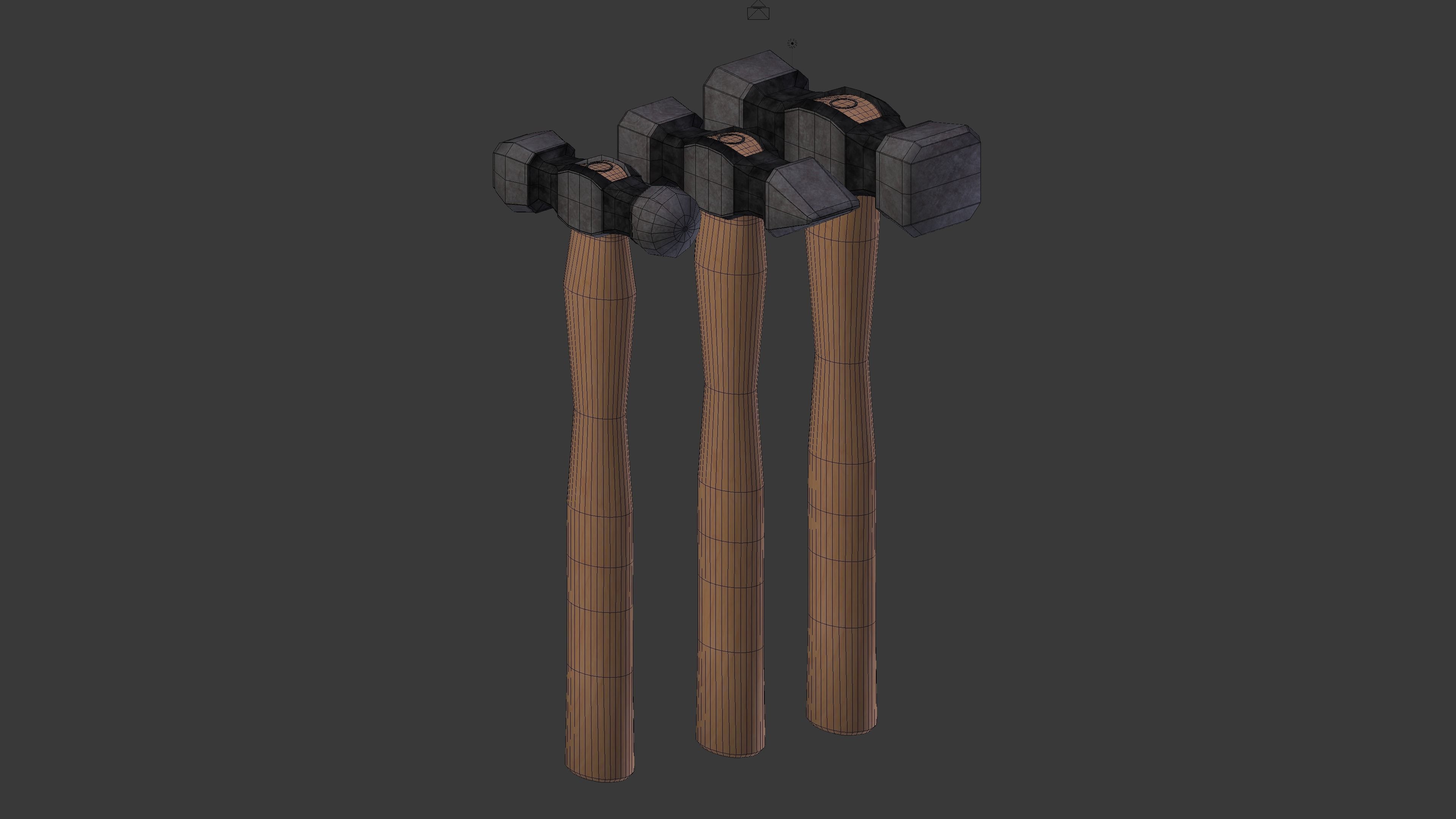 Forging hammer pack Low-poly 3D model_12