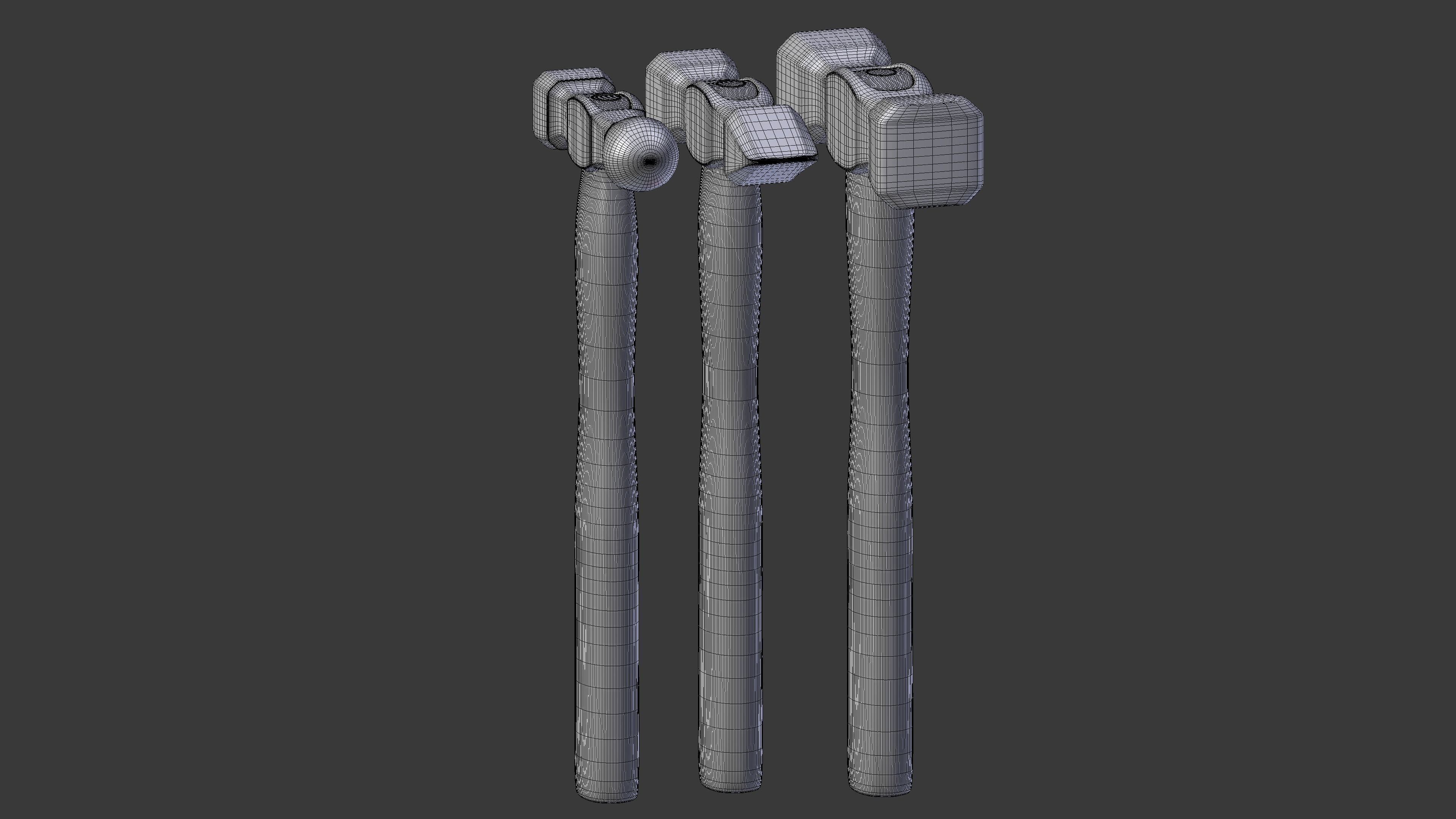 Forging hammer pack Low-poly 3D model_19