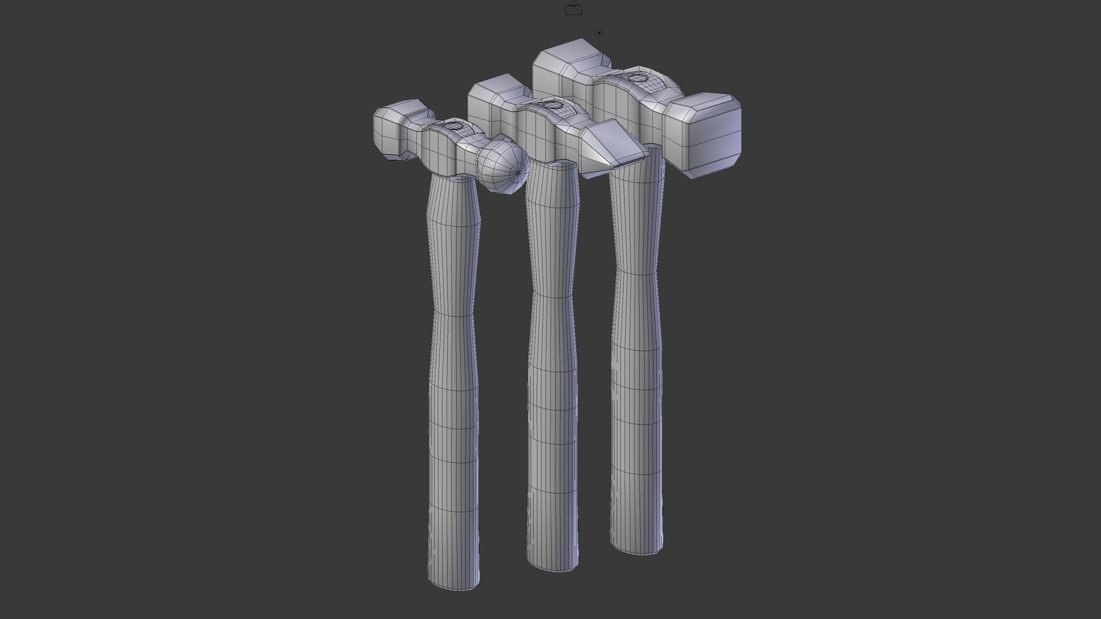 Forging hammer pack Low-poly 3D model_11