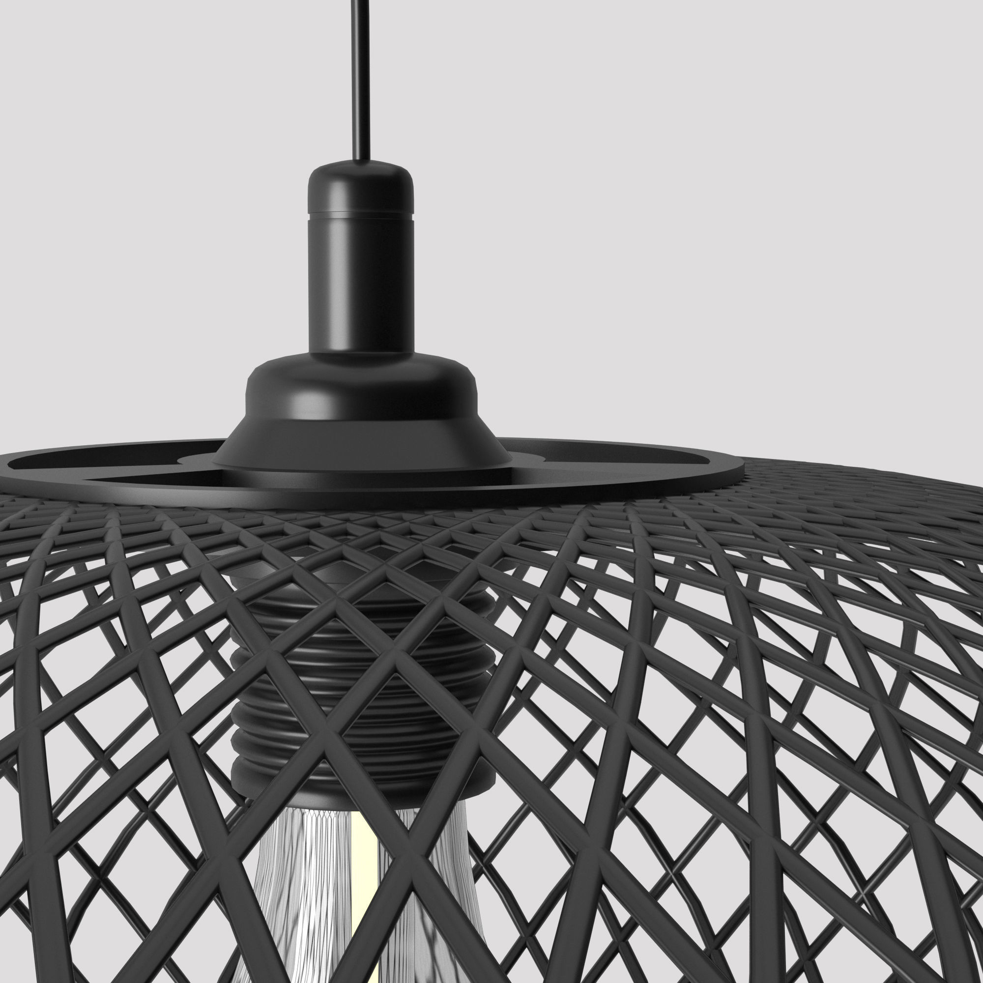 LUFTMASSA pendant light made of wire mesh 3D model_2