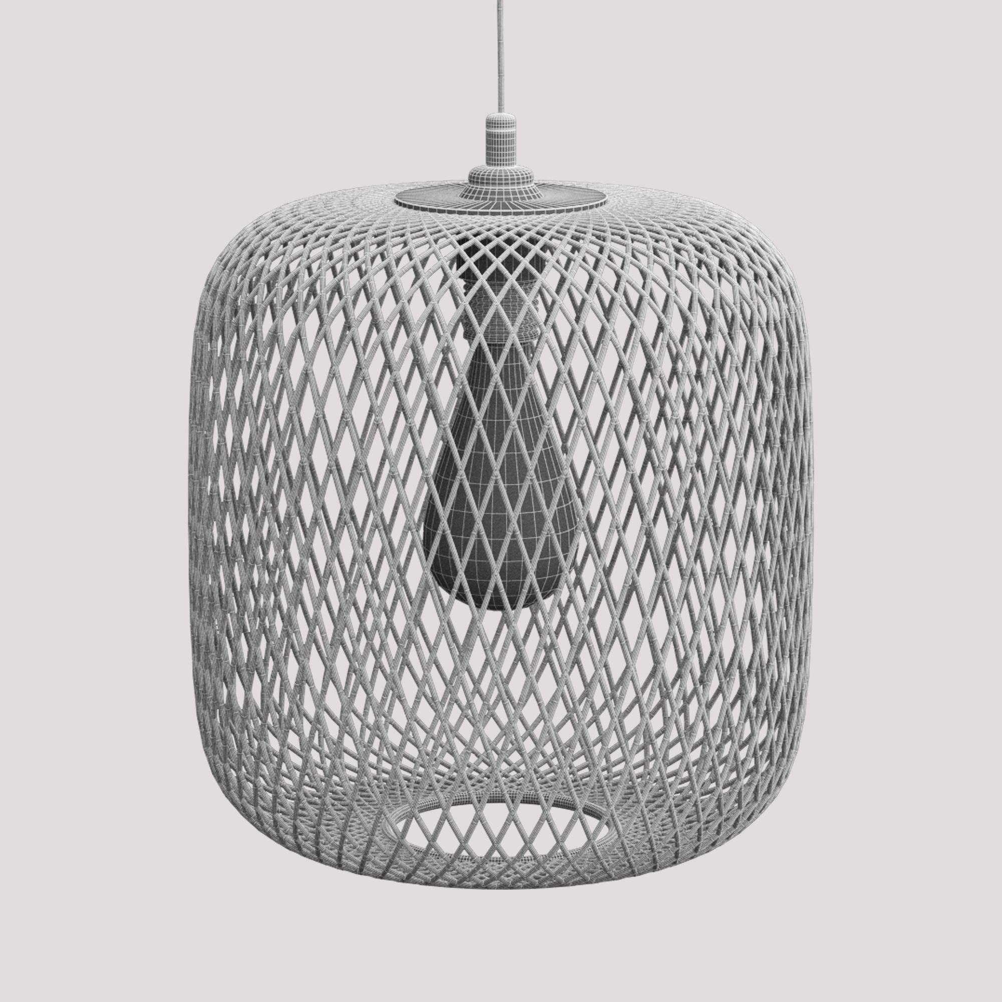 LUFTMASSA pendant light made of wire mesh 3D model_4