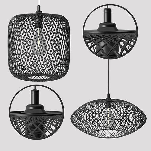 LUFTMASSA pendant light made of wire mesh 3D model