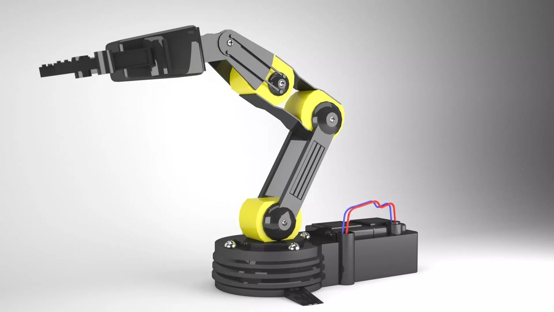 Simple Robot Low Poly Free 3D model_0