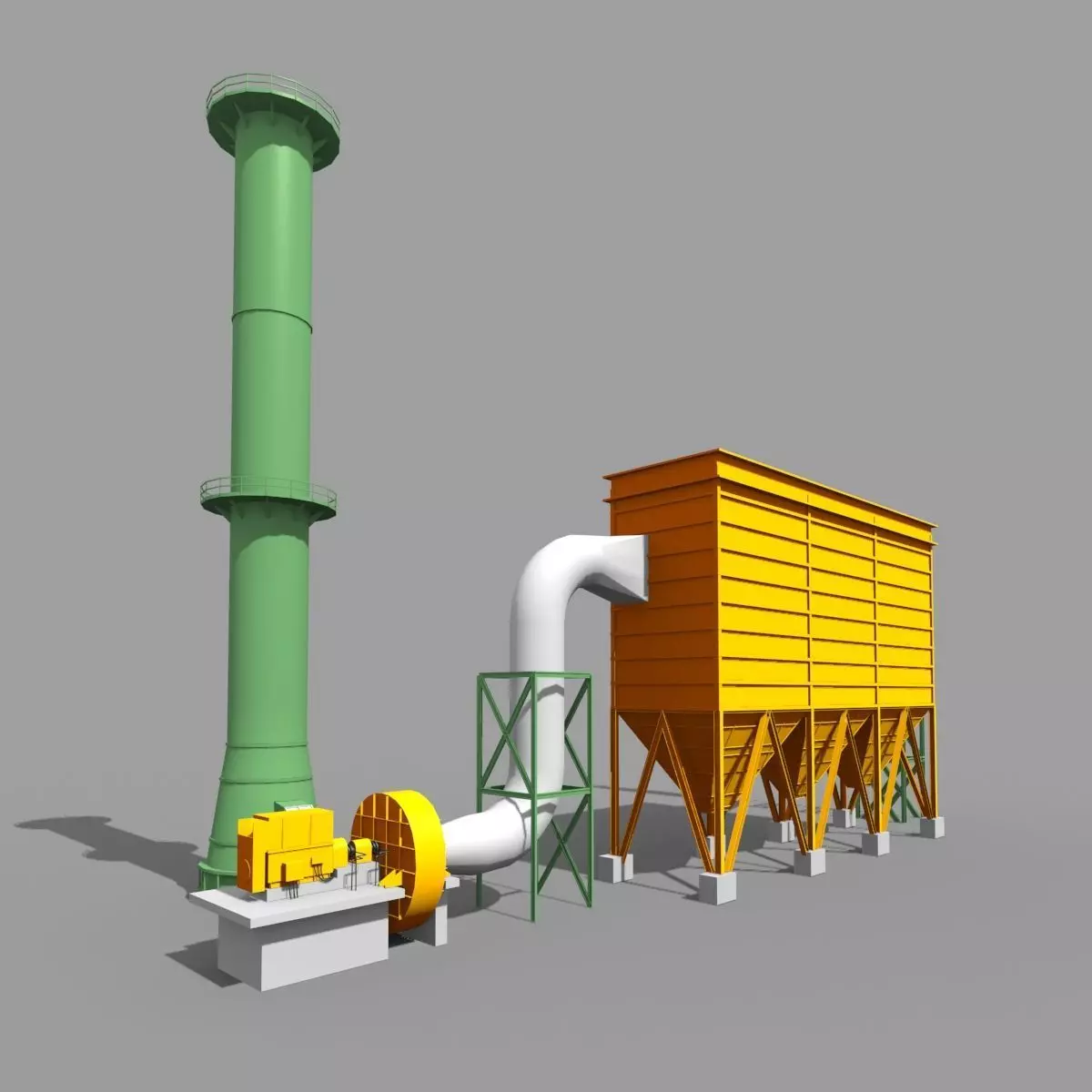 Deduster system 3D model