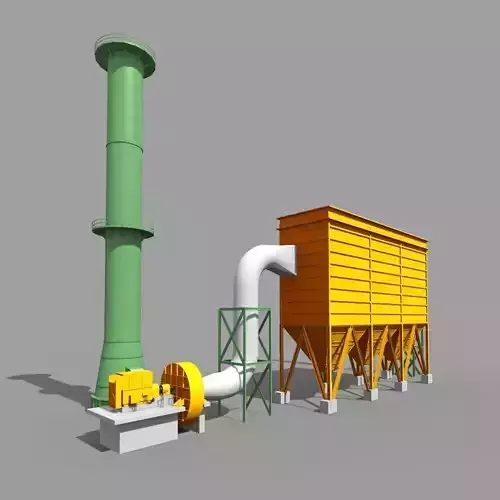 Deduster system 3D model