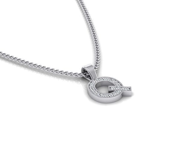 Pendant Q letter 3D print model