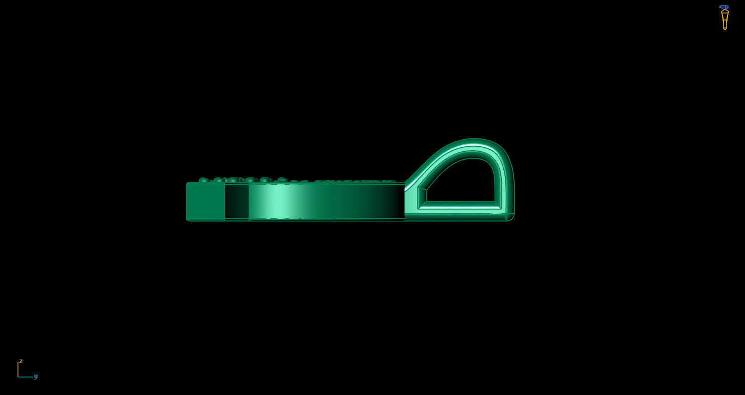 Pendant Q letter 3D print model_8