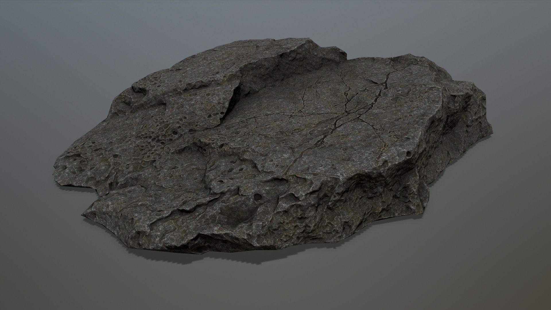cliff rock set 4 Low-poly 3D model_23